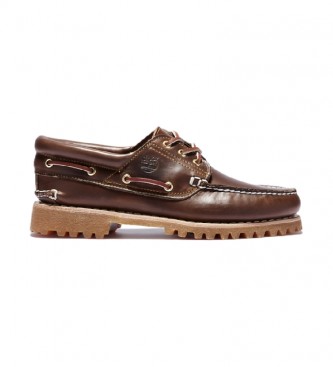 Náuticos de piel Authentics 3 Eye Classic Lug marrón