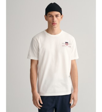 Camiseta bordada Archive Shield blanco