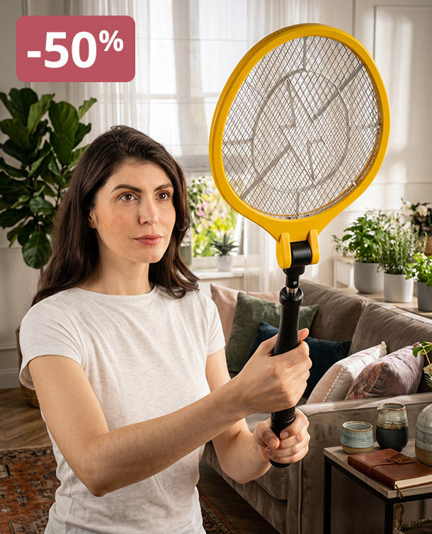 Raquette anti-insectes télescopique
