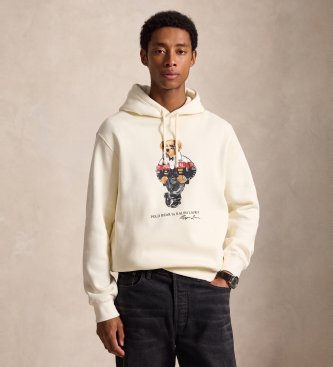Sudadera de felpa con Polo Bear beige