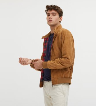 Chaqueta de Piel G9 marrón