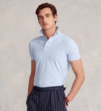 Polo de piqué Slim Fit azul claro