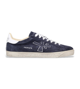 Zapatillas Steven de piel azul