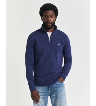 Sudadera Shield con media cremallera azul
