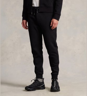 Pantalón jogger de punto doble negro
