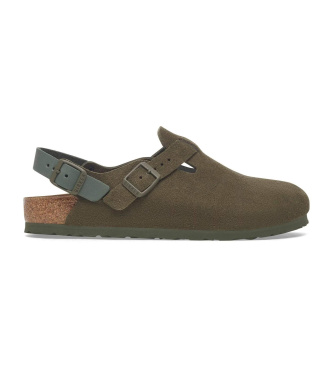Zuecos de Piel Tokio (Ajuste Regular) verde
