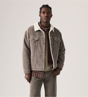 Chaqueta Trucker de Fit Holgado beige