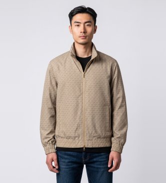 Cortavientos estampado Sig beige