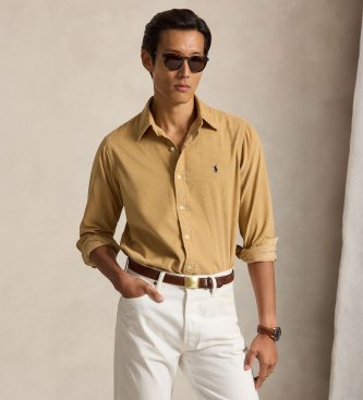 Camisa de pana Custom Fit marrón