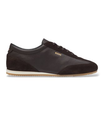 Zapatillas de piel Lineor Lowp marrón oscuro