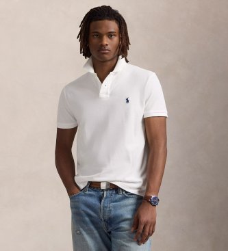 Polo de piqué Custom Fit blanco